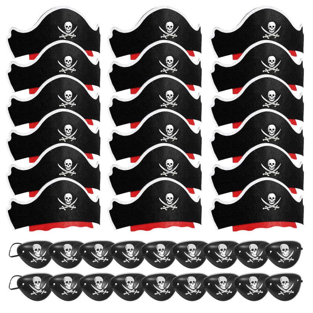 Legigo 36-Piece Pirate Hat and Eye Mask Set for Costume Parties