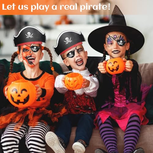 Legigo 36-Piece Pirate Hat and Eye Mask Set for Costume Parties