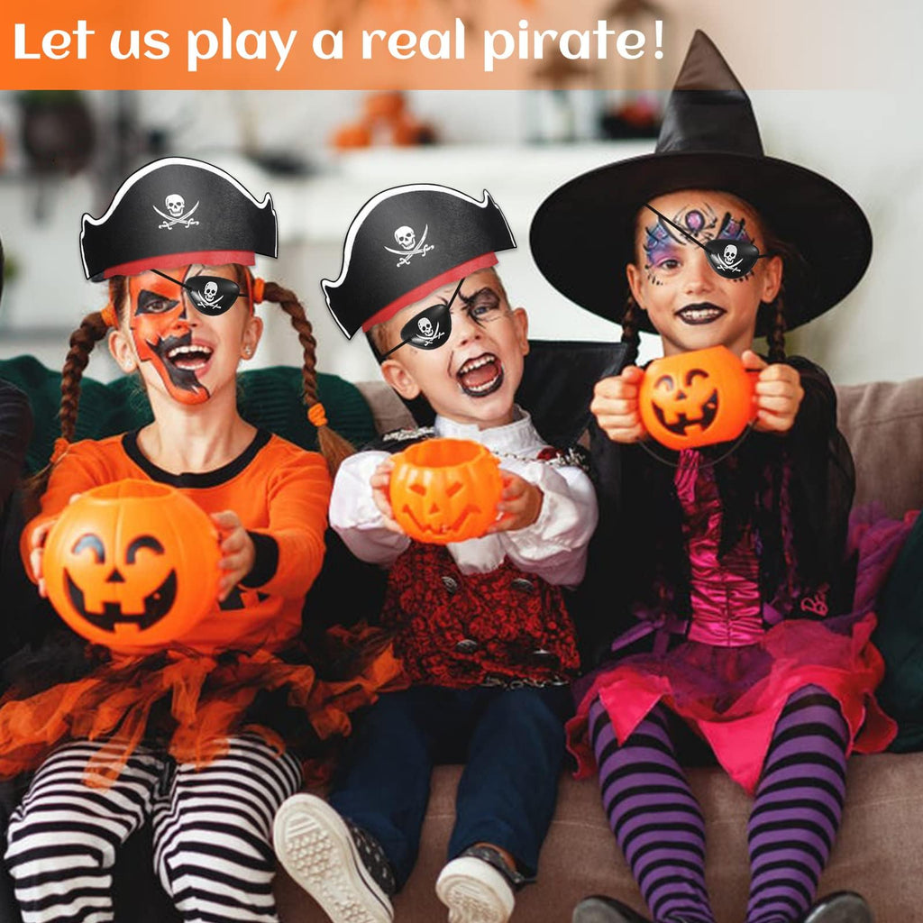 Legigo 36-Piece Pirate Hat and Eye Mask Set for Costume Parties