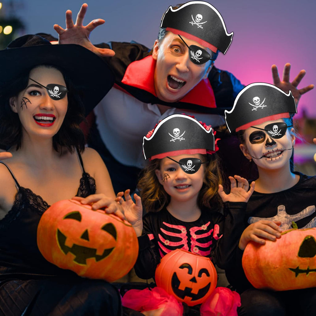Legigo 36-Piece Pirate Hat and Eye Mask Set for Costume Parties