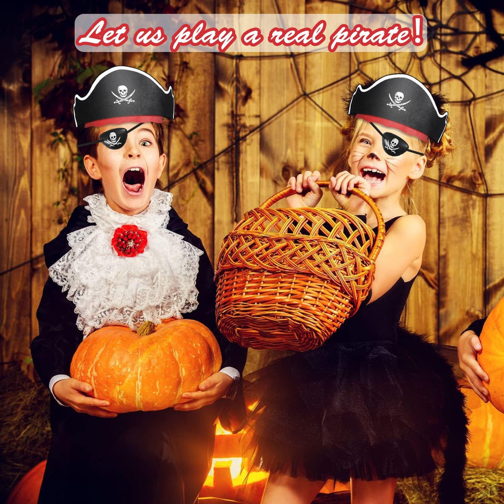 Legigo 36-Piece Pirate Hat and Eye Mask Set for Costume Parties