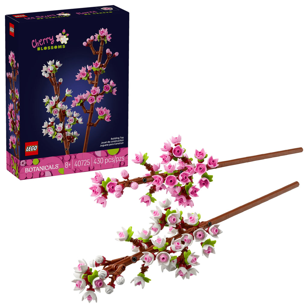 LEGO Cherry Blossoms 40725 – 430-Piece Buildable Spring Floral Decor for Kids & Adults