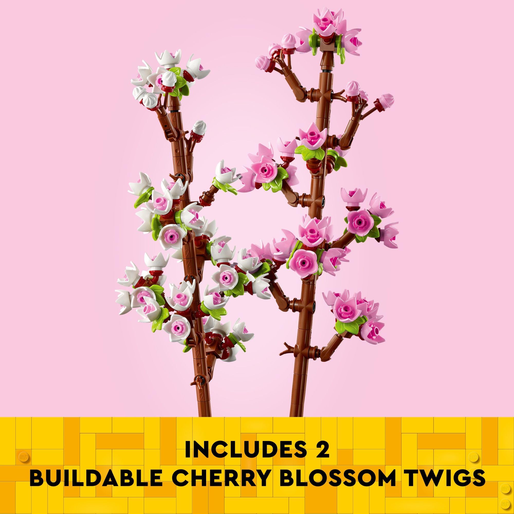LEGO Cherry Blossoms 40725 – 430-Piece Buildable Spring Floral Decor for Kids & Adults