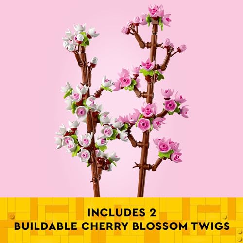 LEGO Cherry Blossoms 40725 – 430-Piece Buildable Spring Floral Decor for Kids & Adults