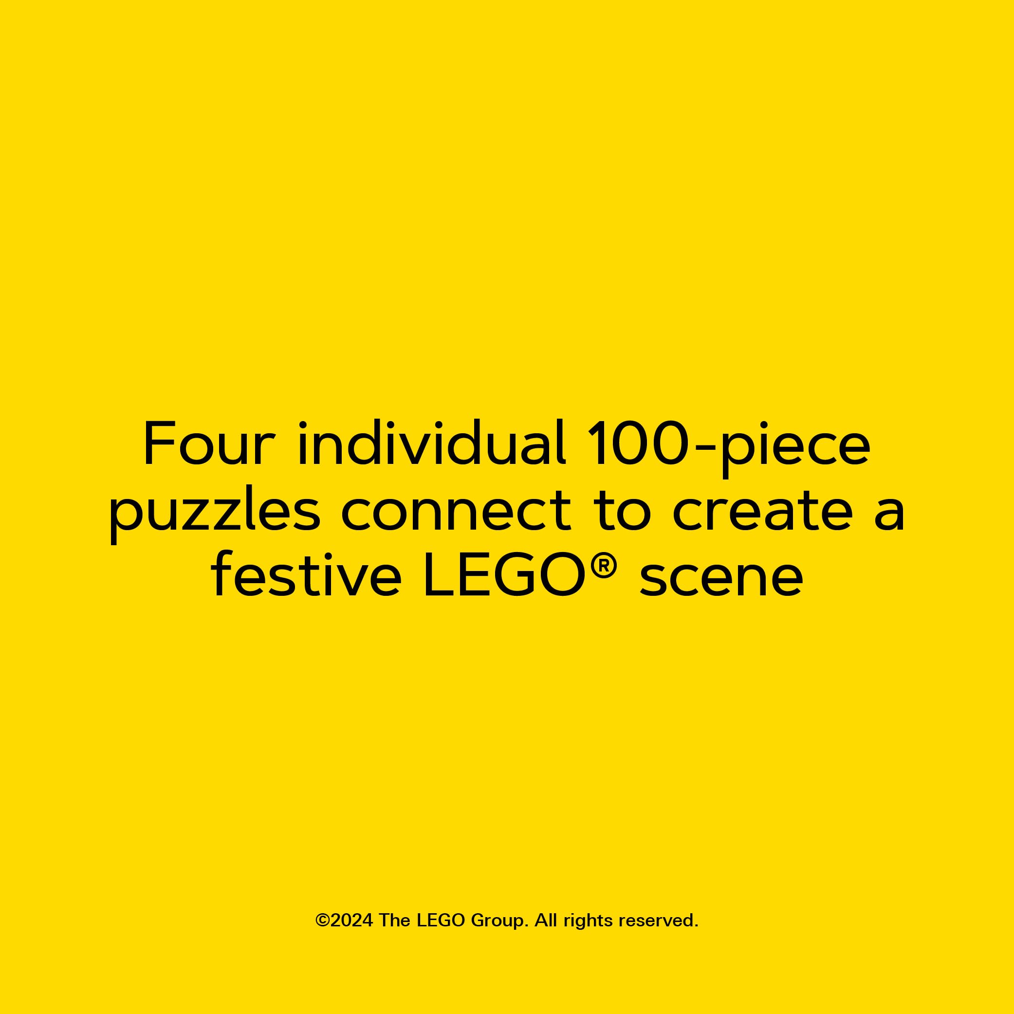 LEGO Christmas Tree Puzzle | 4 Connective 100-Piece Jigsaw Puzzles for Families