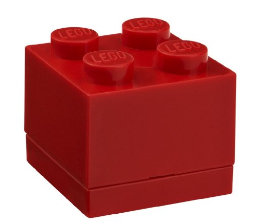 LEGO Mini Box Brick 4 - Bright Red Snack Container (1.8 x 1.8 x 1.7 in)