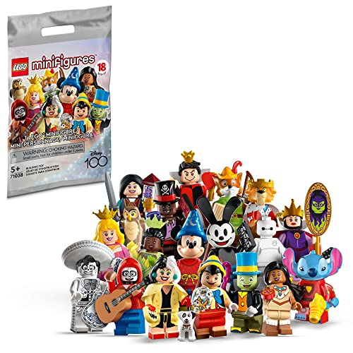LEGO Minifigures Disney 100 71038 Blind Bags – Collect All 18 Iconic Characters