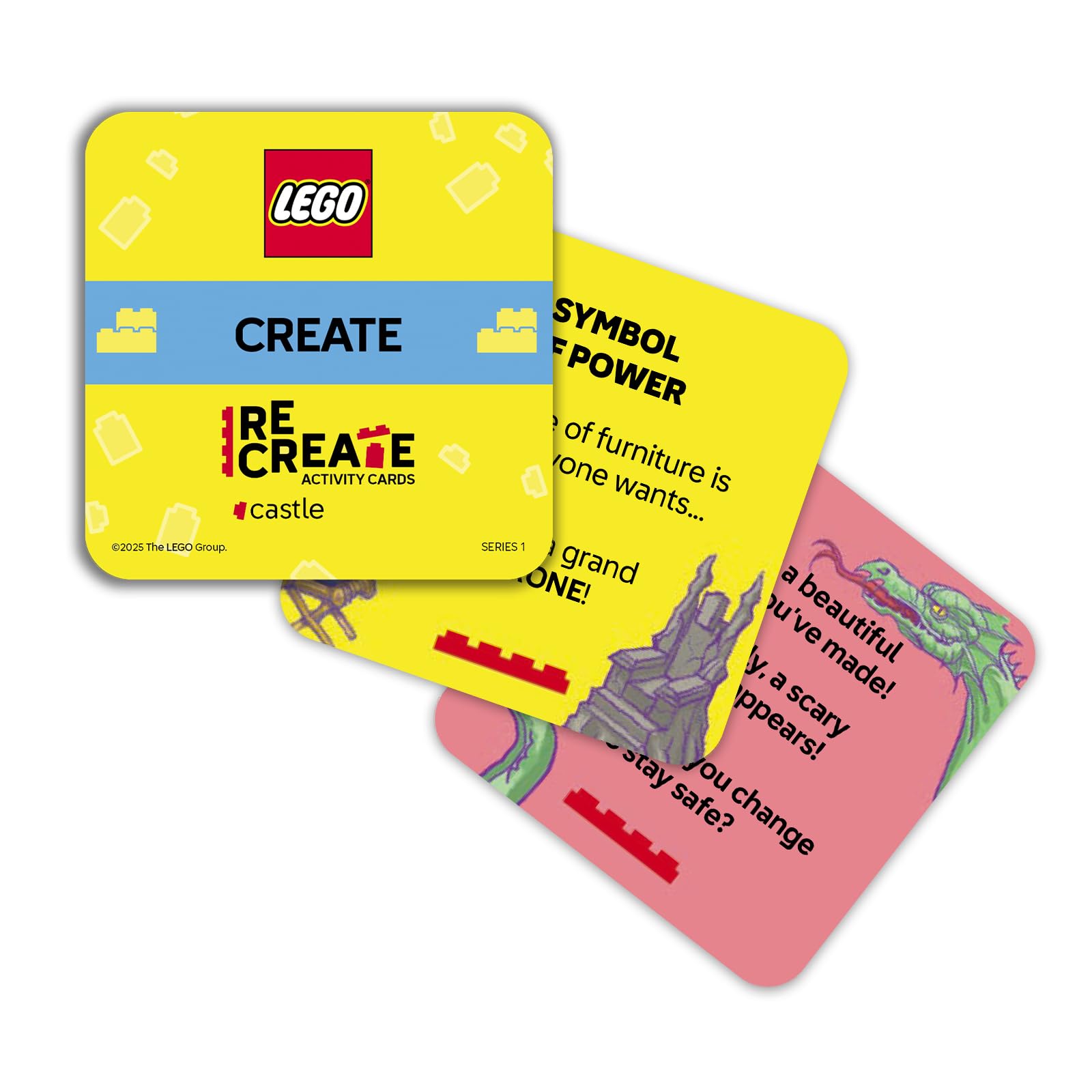 LEGO Recreate Activity Cards Castle – Building Challenges with 30+ Cards and 25 LEGO Elements for Kids Ages 6+