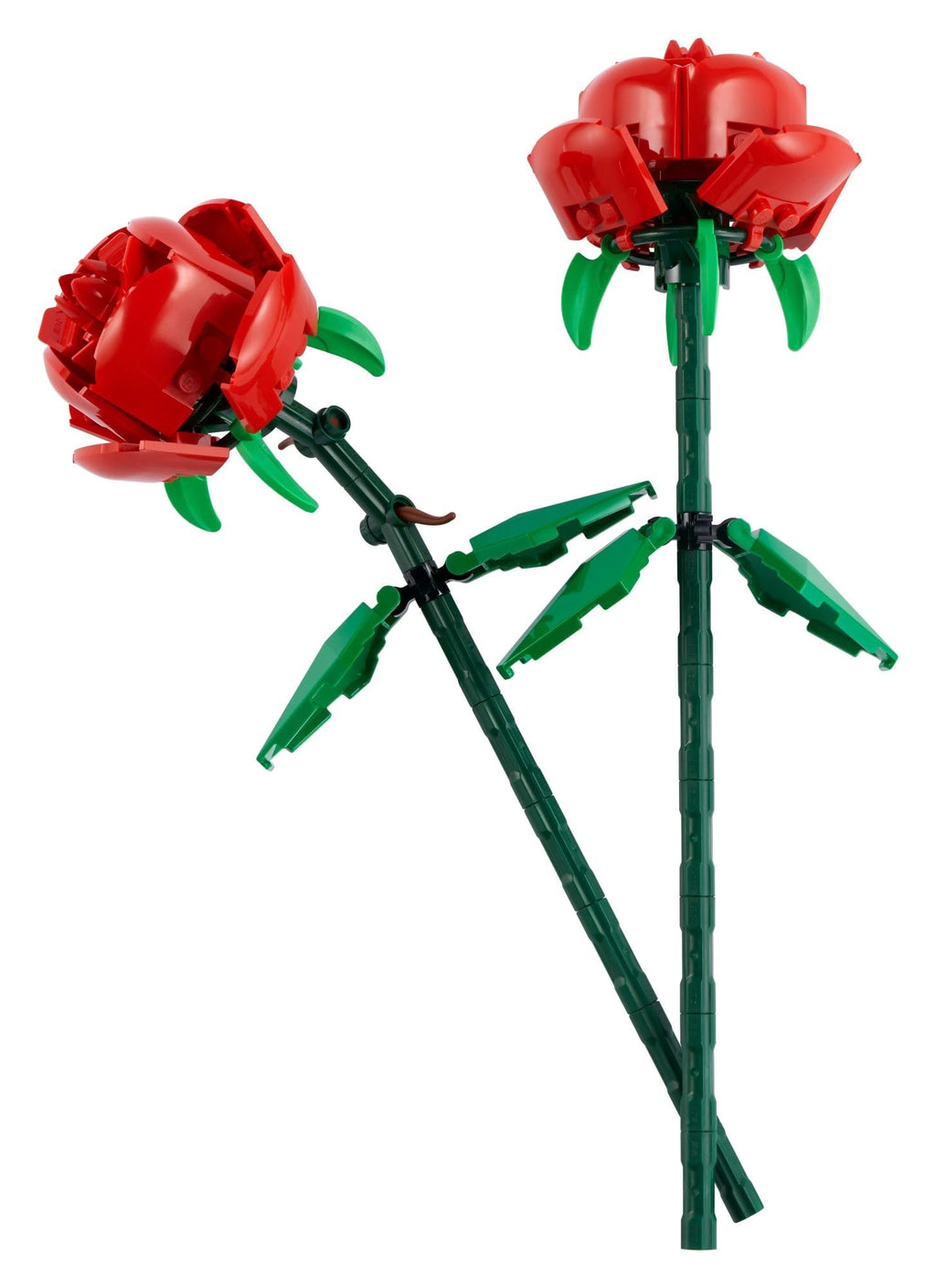 LEGO Roses (40460) – 2 Buildable Red Artificial Flowers with Adjustable Stems, 120 Pieces, Ages 8+