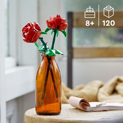 LEGO Roses 40460 Building Set – 2 Red Brick Flowers with Adjustable Stems