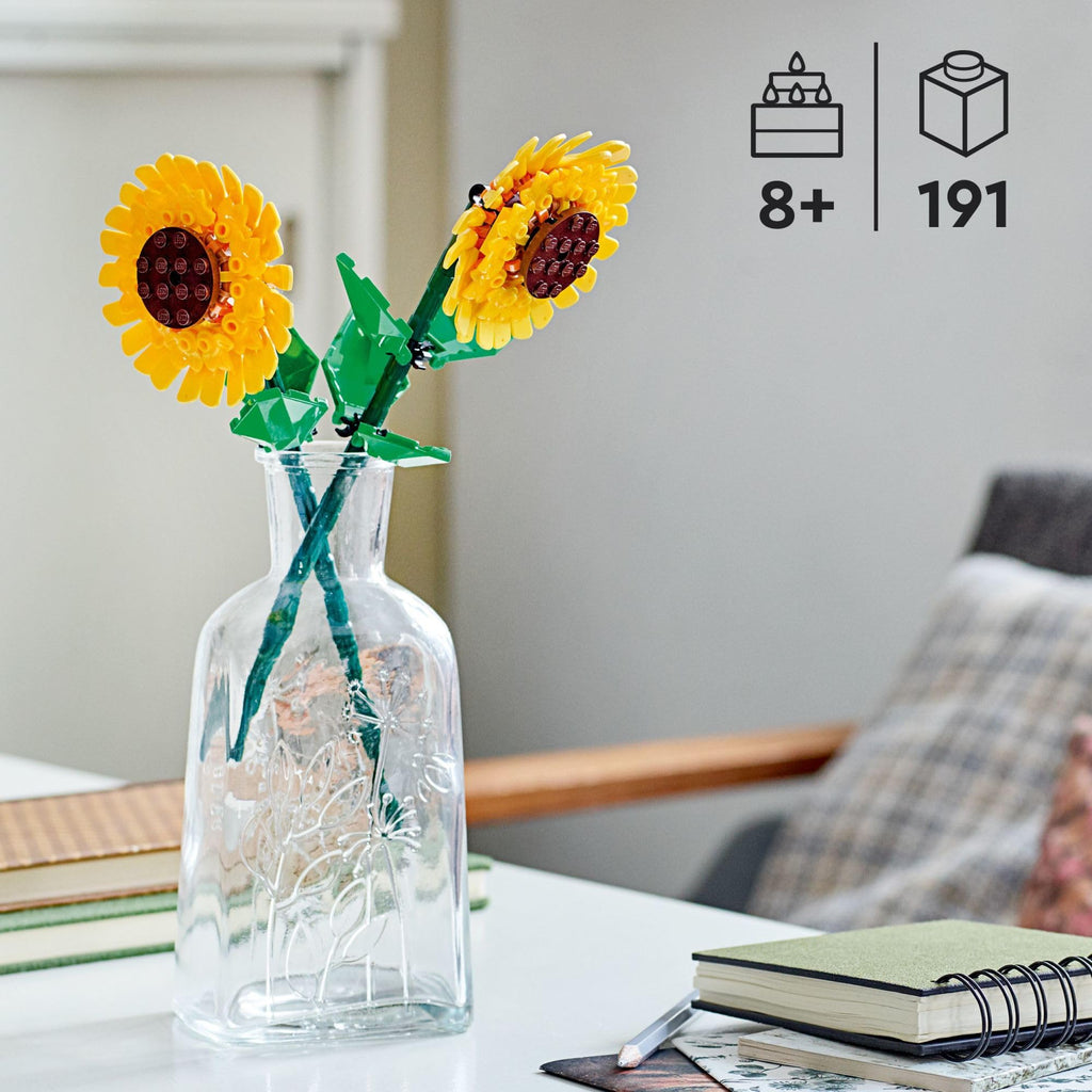LEGO Sunflowers 40524: Buildable Artificial Flower Display for Home Decor, 191 Pieces
