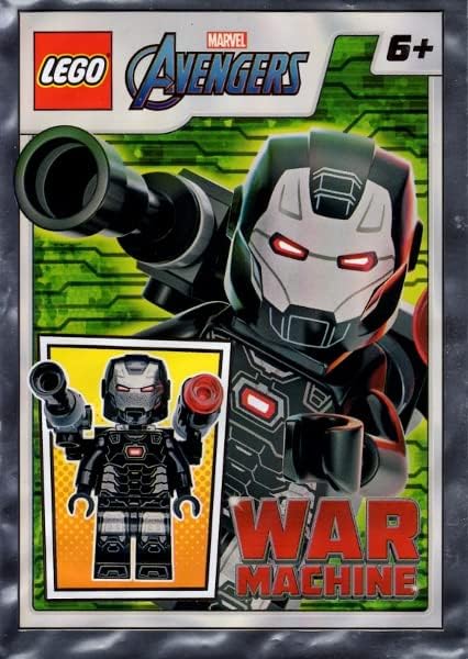 LEGO War Machine Minifigure – James Rhodes with Shoulder Cannon and Grey Cape