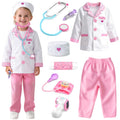Lehoo Castle Doctor Costume for Kids – 8-Piece Pretend Play Set with Stethoscope (Ages 4-6)