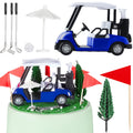 Leitee 21-Piece Golf Cake Topper Set – Includes Cart, Clubs, Balls, Umbrellas, Trees & Flags