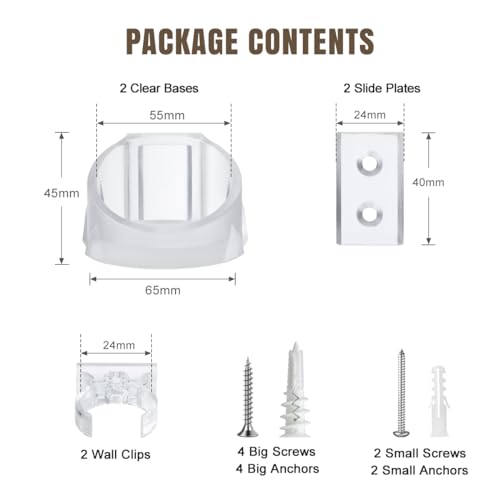 Lenink 2 Pack Clear Lightsaber Wall Mount – Holds Galaxy’s Edge, Darth Revan, Darth Vader Sabers