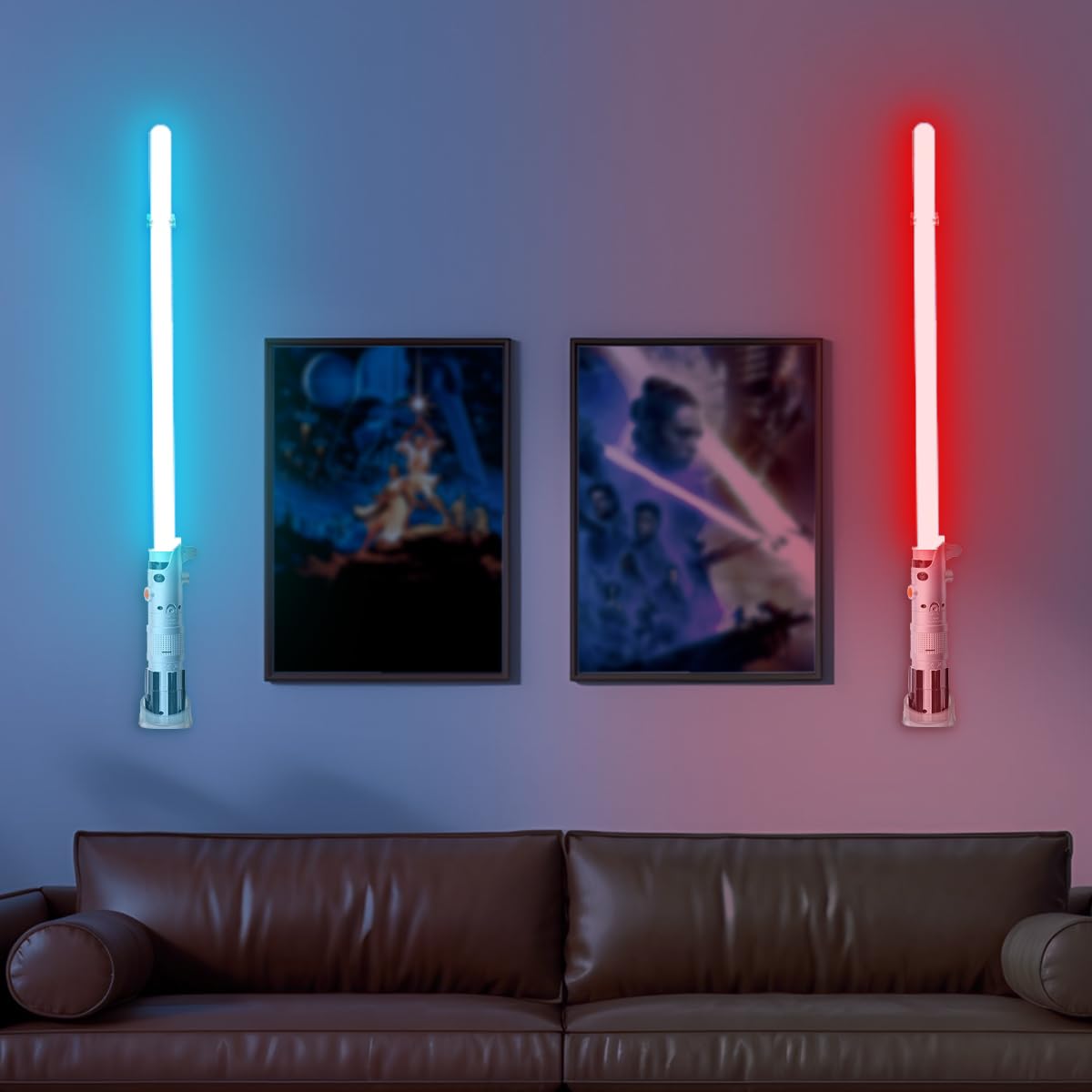 Lenink 2 Pack Clear Lightsaber Wall Mount – Holds Galaxy’s Edge, Darth Revan, Darth Vader Sabers