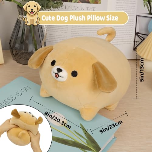 Leokawin 8-Inch Labradoodle Plush Pillow - Soft Hugging Dog Toy, Cute Stuffed Animal Companion