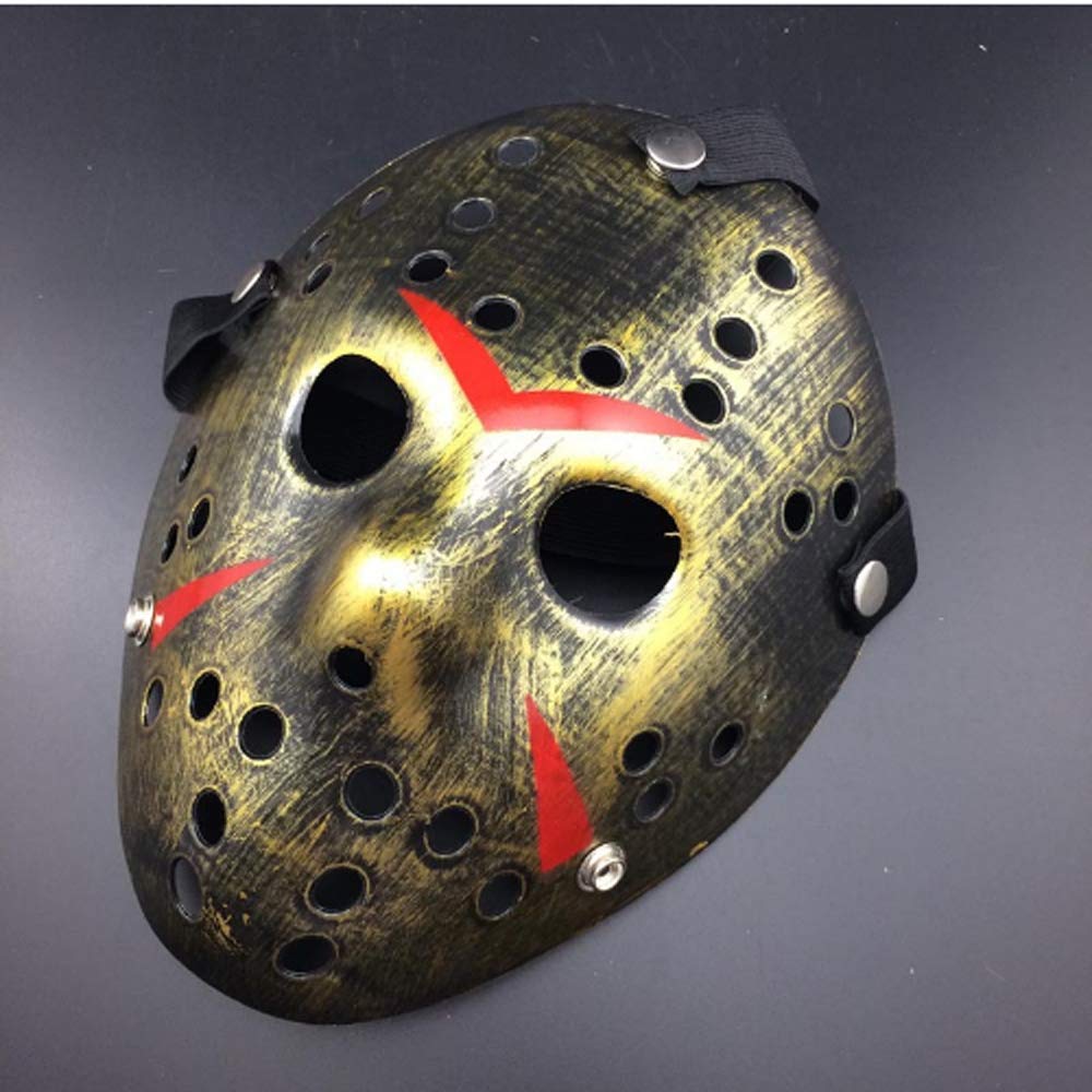 Leprato Retro Thicken Horror Hockey Mask – Unisex Adult Halloween Costume Mask