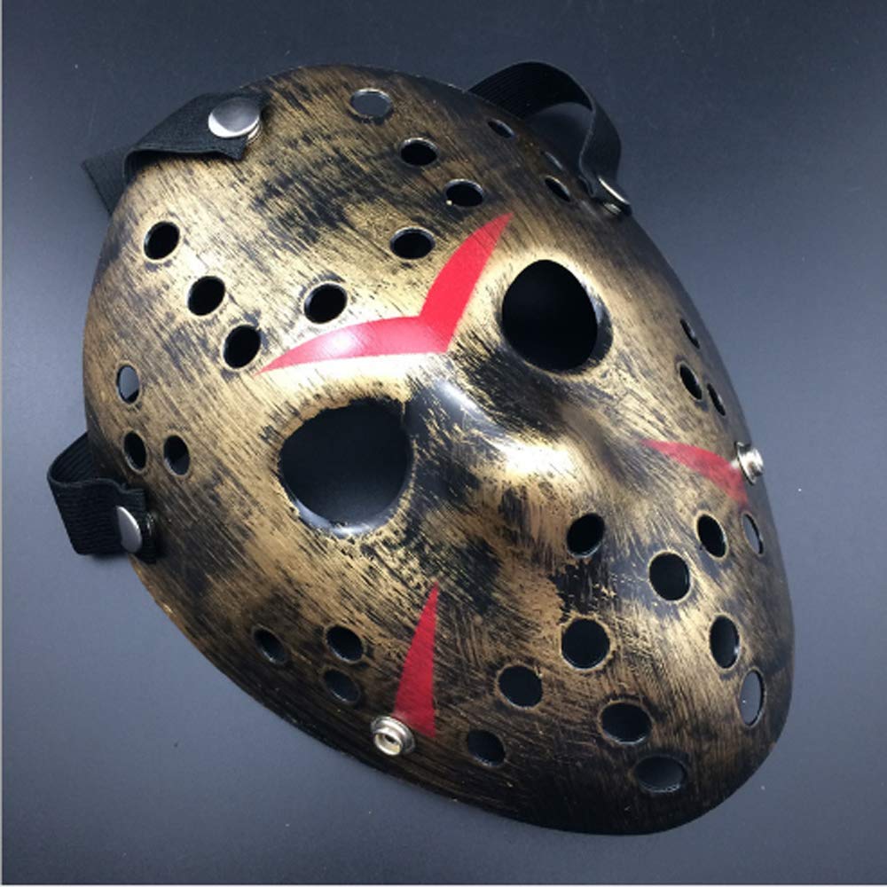 Leprato Retro Thicken Horror Hockey Mask – Unisex Adult Halloween Costume Mask