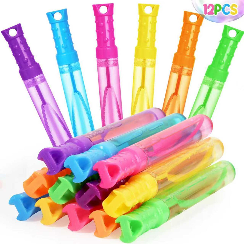 Letapapa 12-Pack Giant Bubble Wands – 6 Colors, 2 oz Each, Party Favors for Kids
