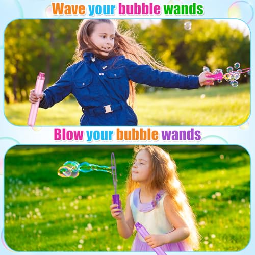 Letapapa 12-Pack Giant Bubble Wands – 6 Colors, 2 oz Each, Party Favors for Kids