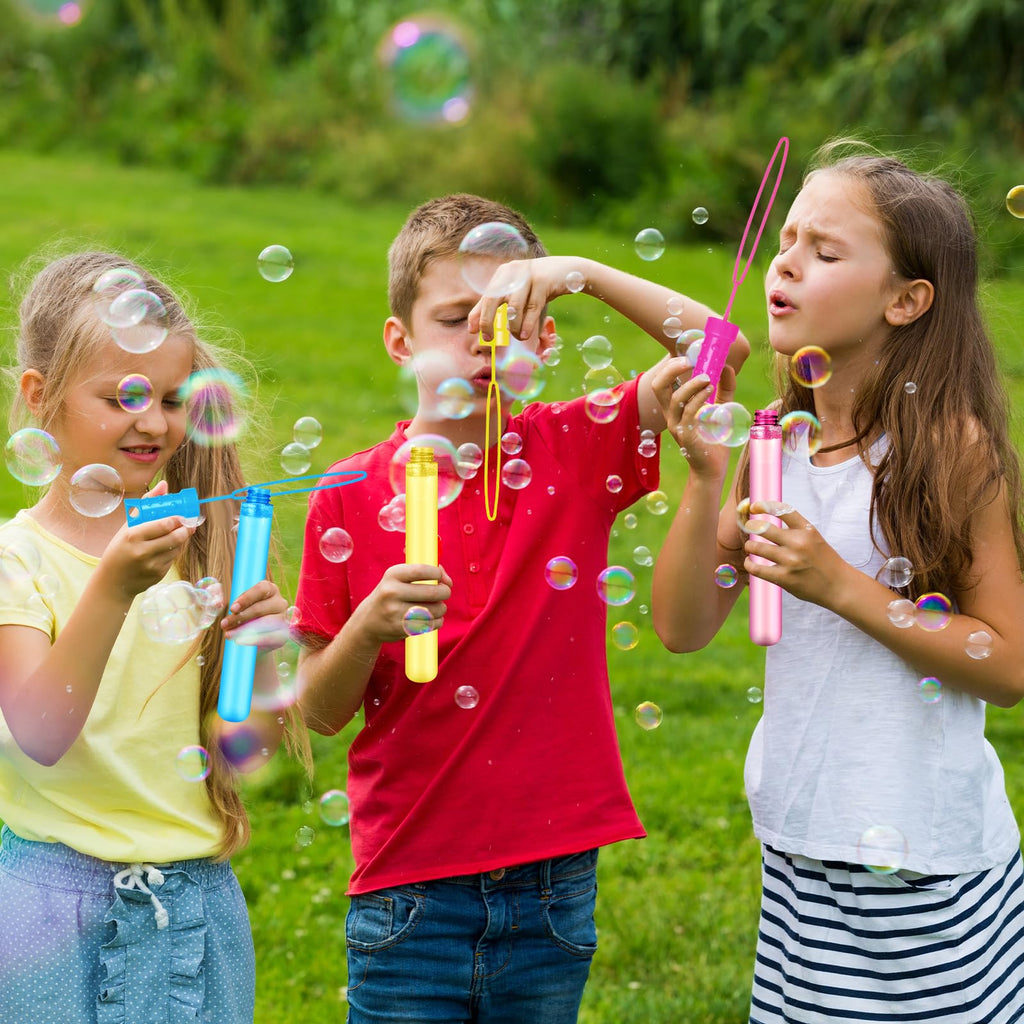 Letapapa 12-Pack Giant Bubble Wands – 6 Colors, 2 oz Each, Party Favors for Kids