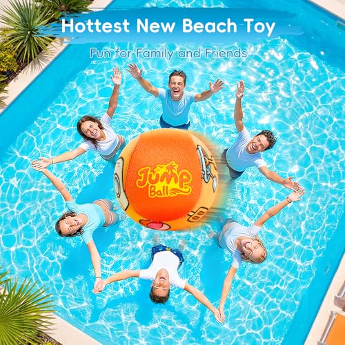 LETREEN 4-Piece Water Skipping Balls Set – Soft TPR Gel Bouncing Balls & Discs for Beach, Pool, Lake – Fun for Kids Ages 3+