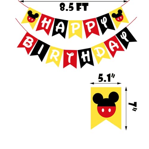 Letromp Red Boys Half Birthday Decorations – 6 Months Party Supplies with Foil Balloons and Banner