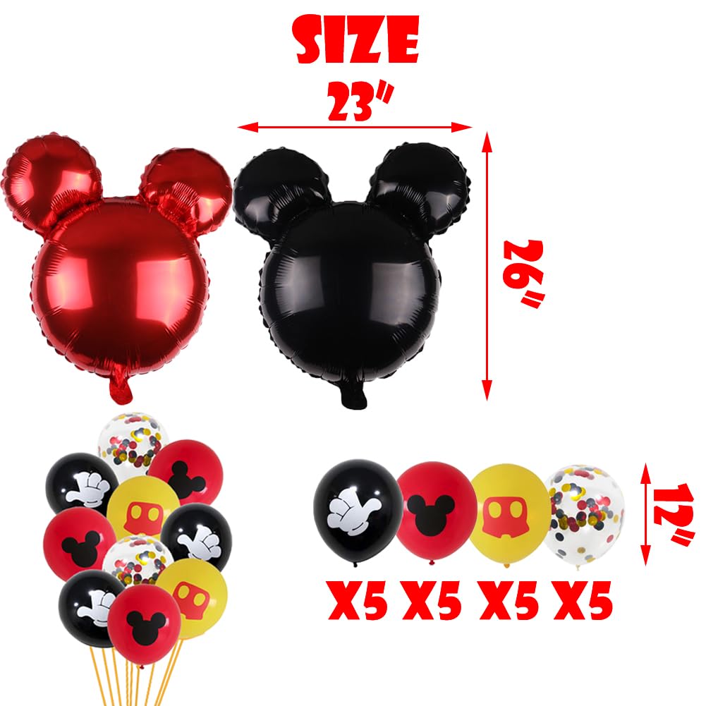 Letromp Red Boys Half Birthday Decorations – 6 Months Party Supplies with Foil Balloons and Banner