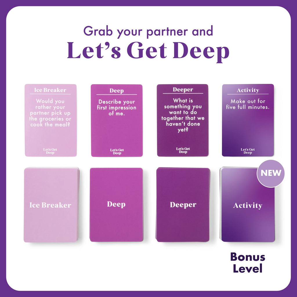 Let's Get Deep by Relatable – 200 Intimacy-Building Question Cards for Couples