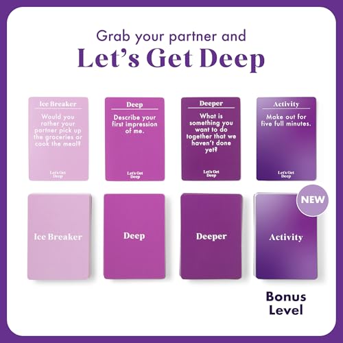 Let's Get Deep by Relatable – 200 Intimacy-Building Question Cards for Couples