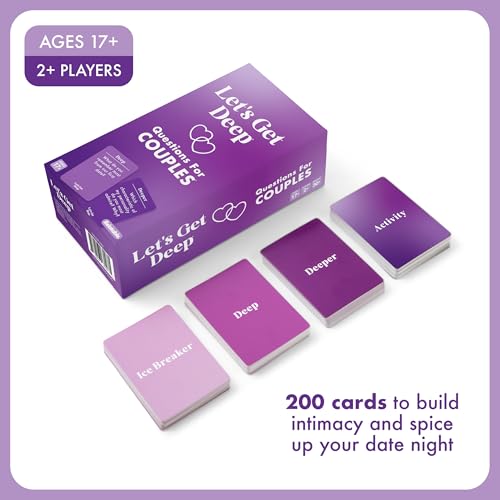 Let's Get Deep by Relatable – 200 Intimacy-Building Question Cards for Couples