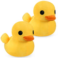 Leyndo 2 Pack Giant Yellow Duck Plush Toys – 7.9 Inch Soft Stuffed Pillows for Kids and Adults