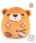 LeYoHa 8-Inch Get Well Soon Teddy Bear with Band-Aid Plush Toy for Recovery