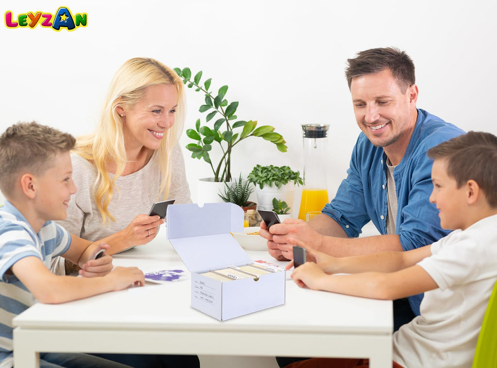Leyzan 8-Pack Trading Card Storage Box – Holds 3200 Cards with Dividers & Labels
