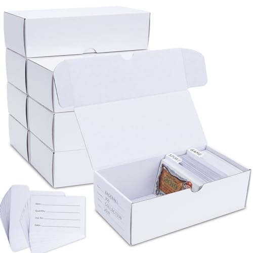 Leyzan 8-Pack Trading Card Storage Box – Holds 3200 Cards with Dividers & Labels