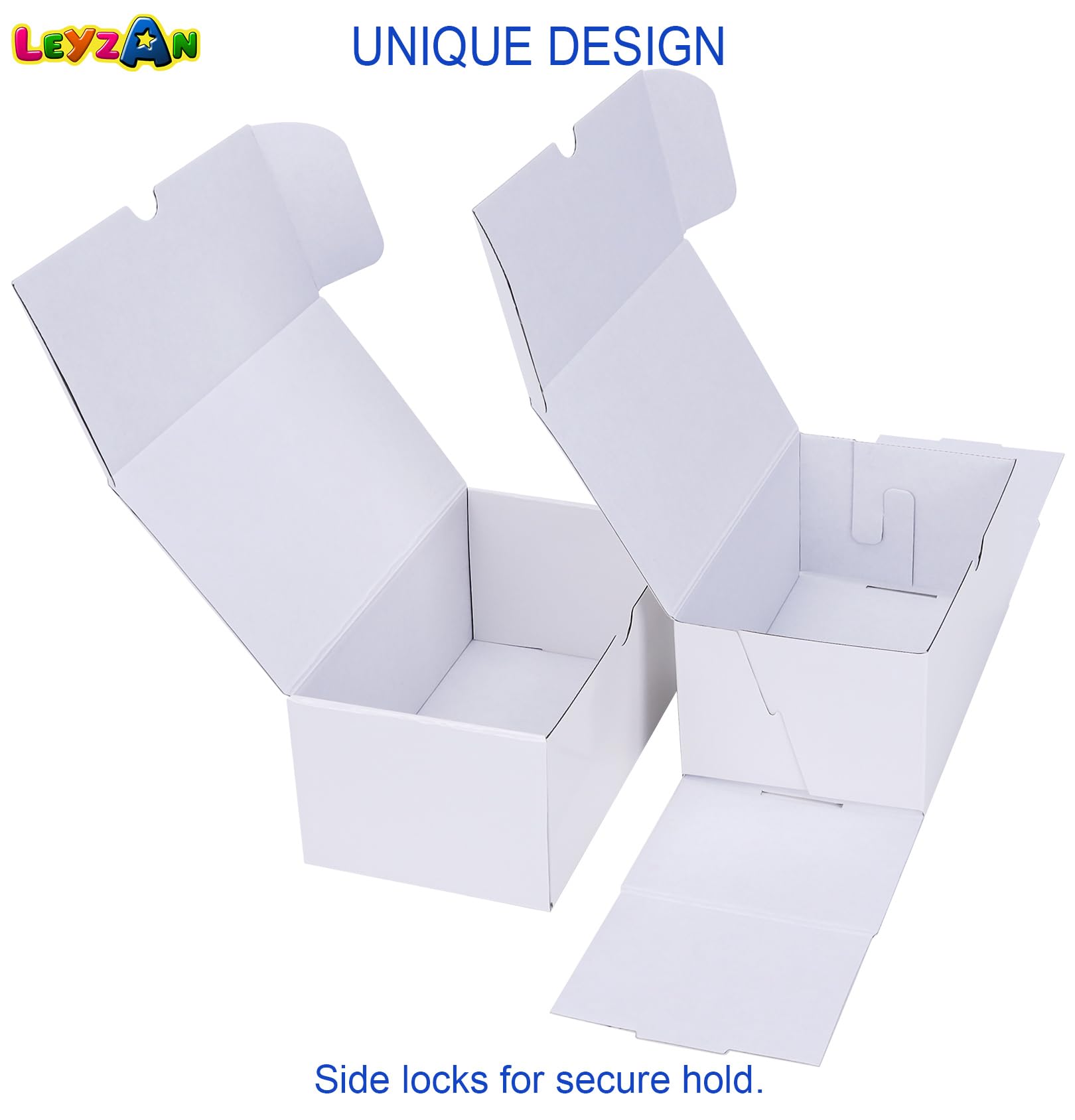 Leyzan 8-Pack Trading Card Storage Boxes for Toploaders - 7 Inch, Holds 800 Toploaders with Dividers and Labels