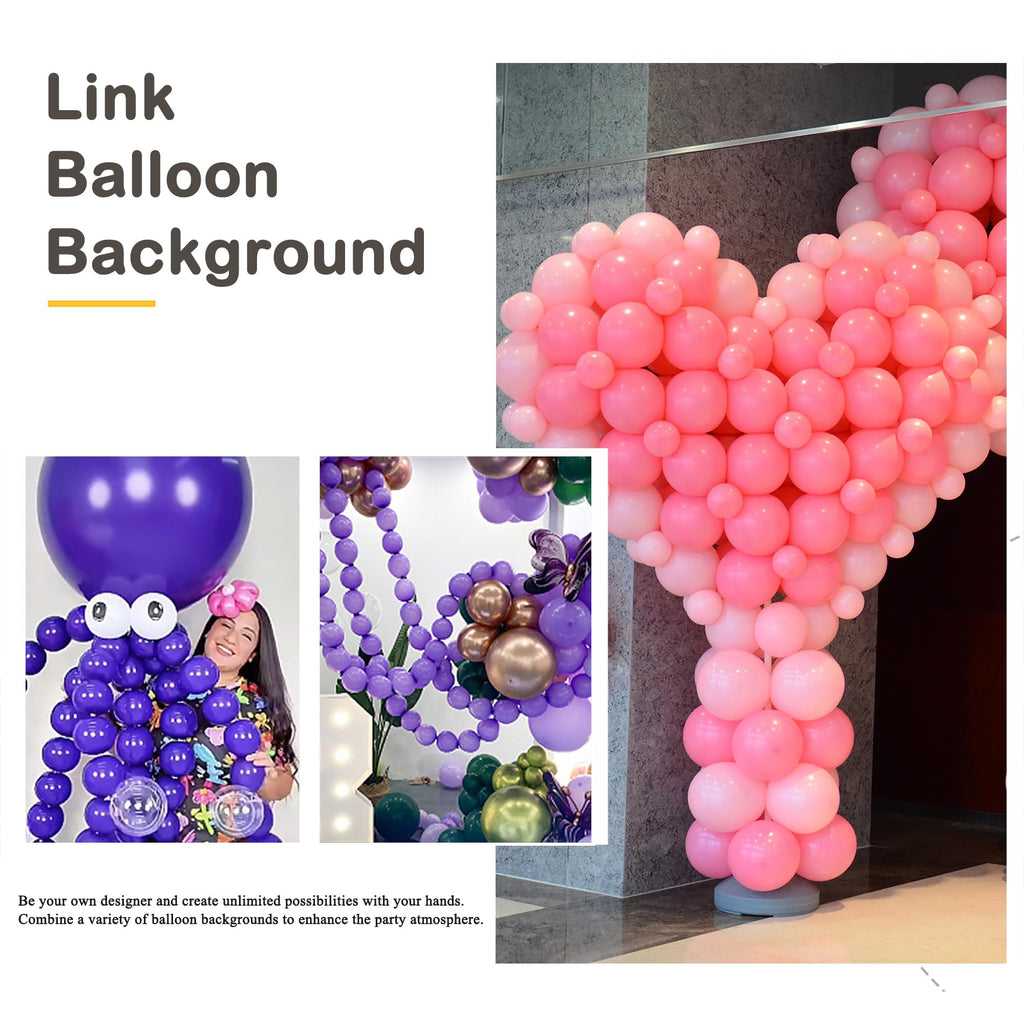 LFCXHTY 120-Pack White Quick Link Balloons - 6 Inch Latex Linking Balloons for Party Decorations