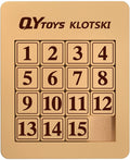 LiangCuber 4x4 Klotski Magnetic Sliding Block Puzzle - 15-Digit Number Puzzle for Kids and Adults