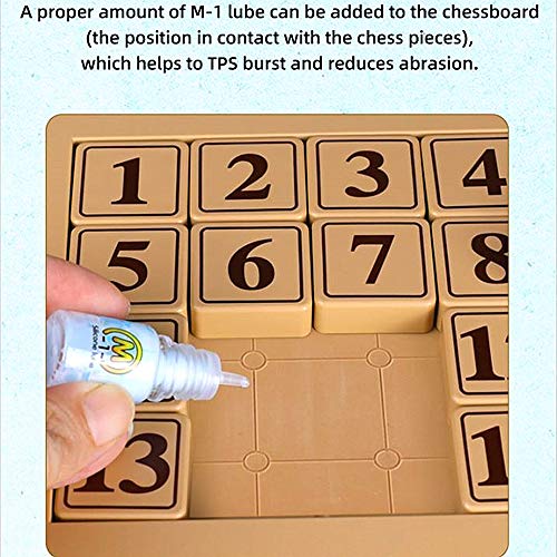 LiangCuber 4x4 Klotski Magnetic Sliding Block Puzzle - 15-Digit Number Puzzle for Kids and Adults