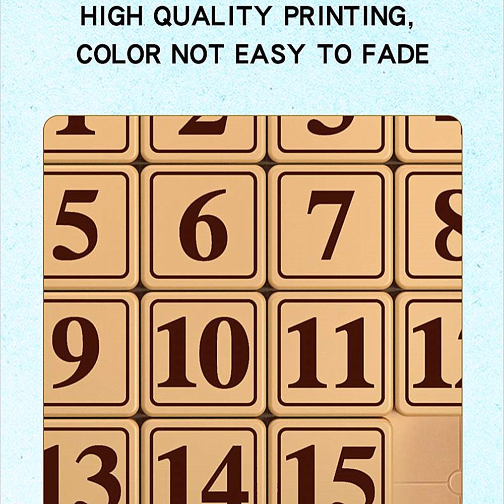 LiangCuber 4x4 Klotski Magnetic Sliding Block Puzzle - 15-Digit Number Puzzle for Kids and Adults
