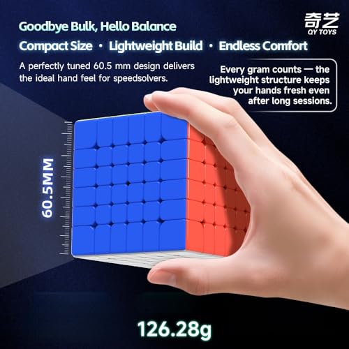 LiangCuber QY Toys 6x6 Speed Cube Stickerless – 60.5mm 6x6x6 Puzzle Cube