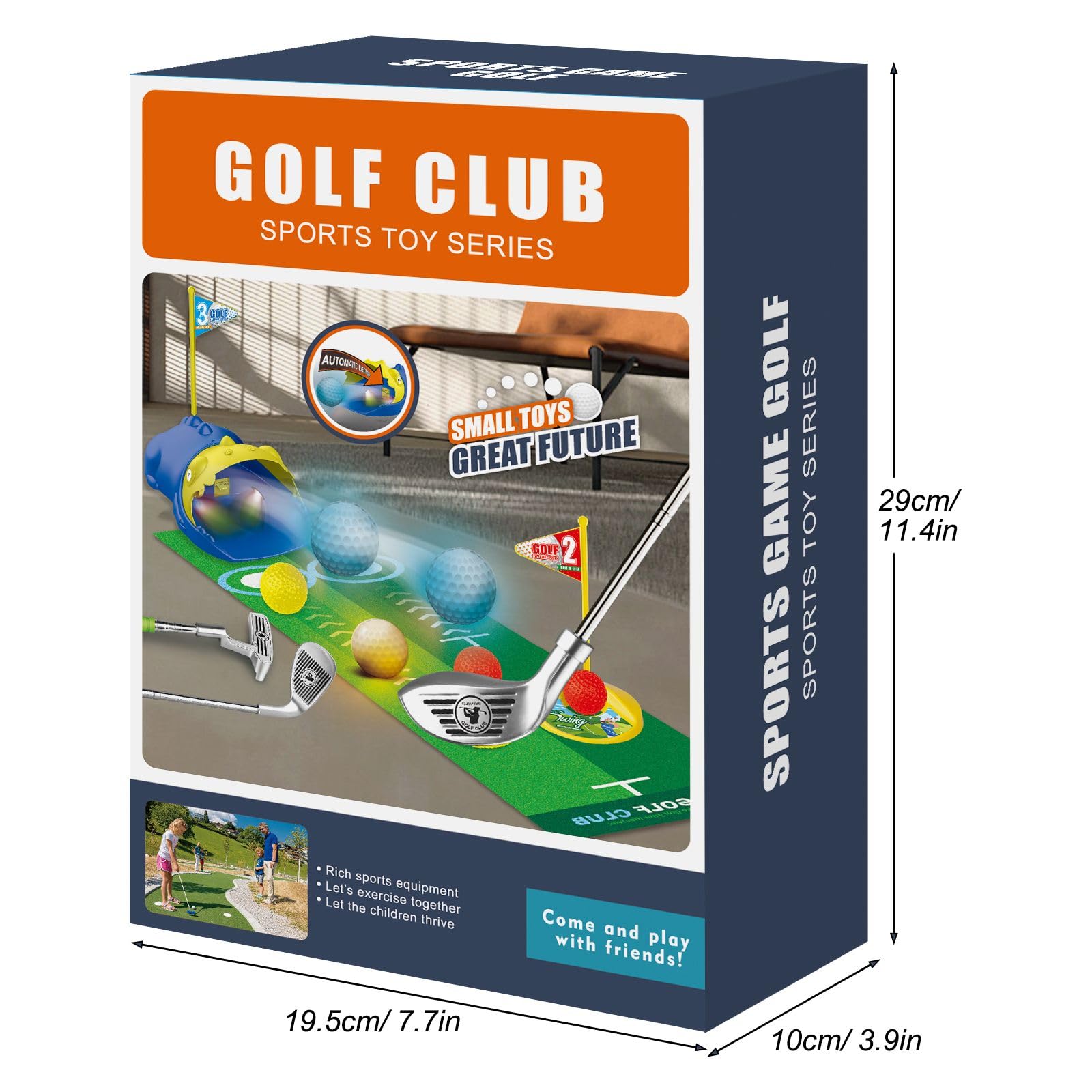 Liberry Kids Golf Set with Automatic Ball Return, Light-Up Balls, Adjustable Clubs for Ages 3-6