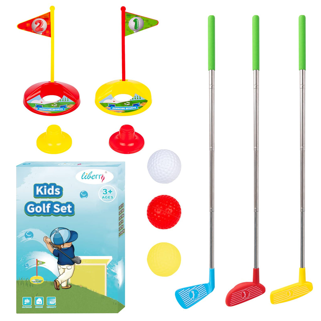 Liberry Toddler Golf Set: Retractable Clubs for Ages 3-5 – Indoor & Outdoor Play