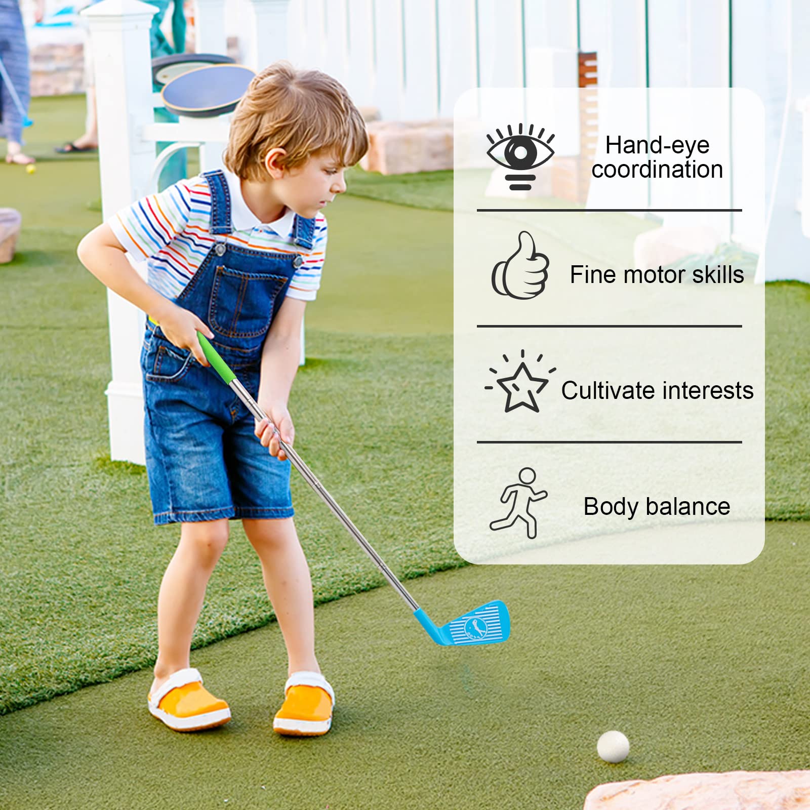 Liberry Toddler Golf Set: Retractable Clubs for Ages 3-5 – Indoor & Outdoor Play
