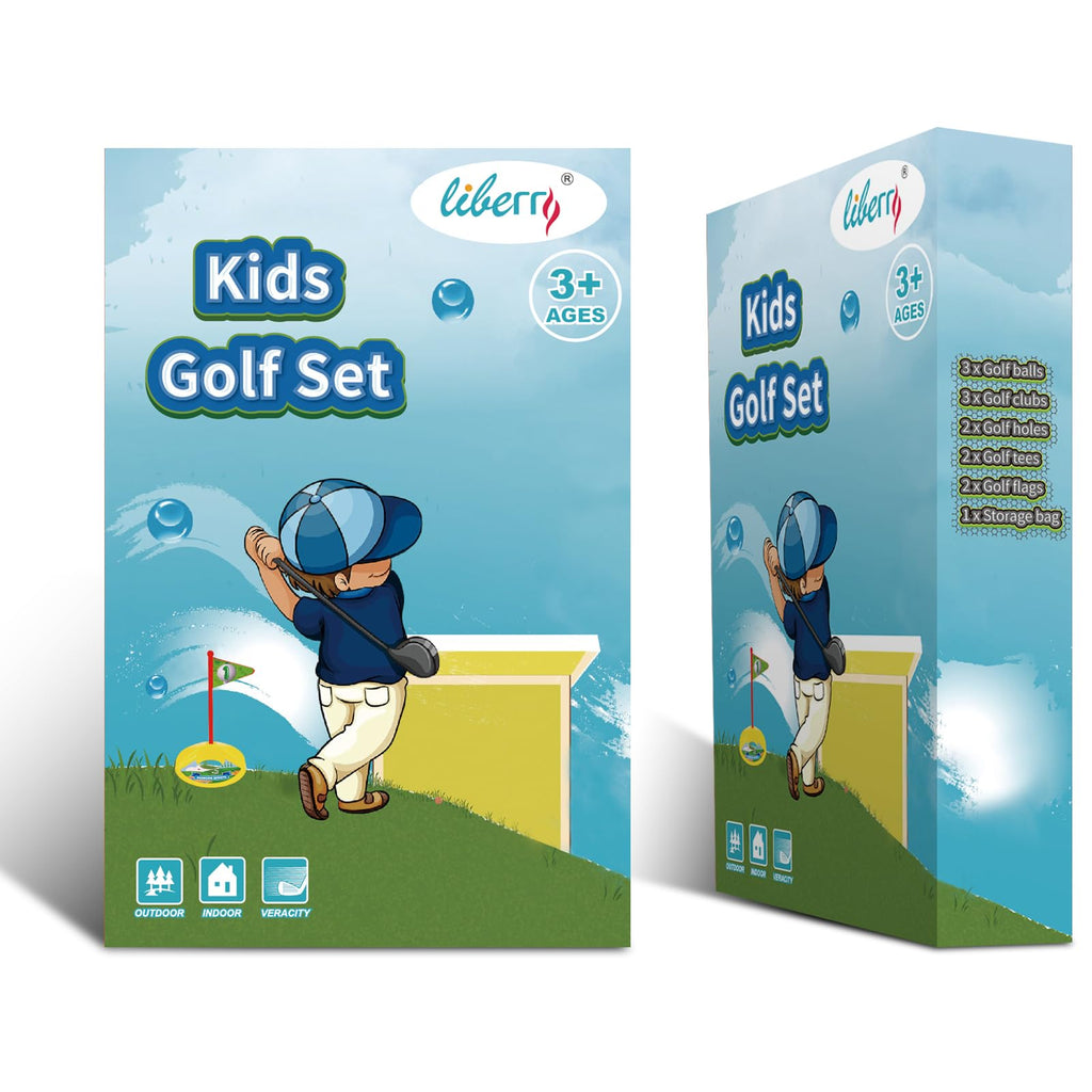 Liberry Toddler Golf Set: Retractable Clubs for Ages 3-5 – Indoor & Outdoor Play