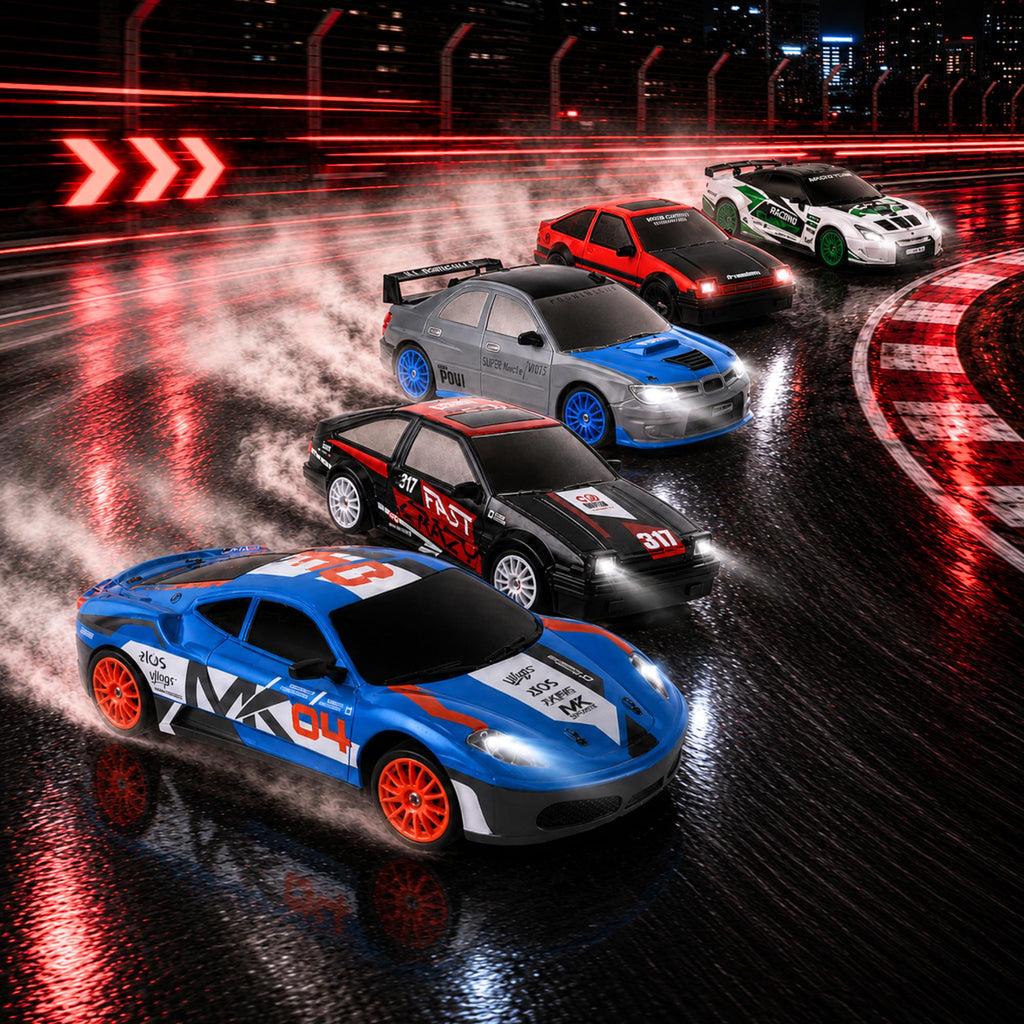 Liberty Imports 1/24 RC Drift Car - 4WD 2.4GHz with LED Lights and Drift Tires