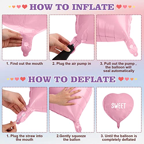 Libima 48-Piece Heart Foil Balloons Set – 10 Inch Valentine's Day Decorations with Romantic Messages