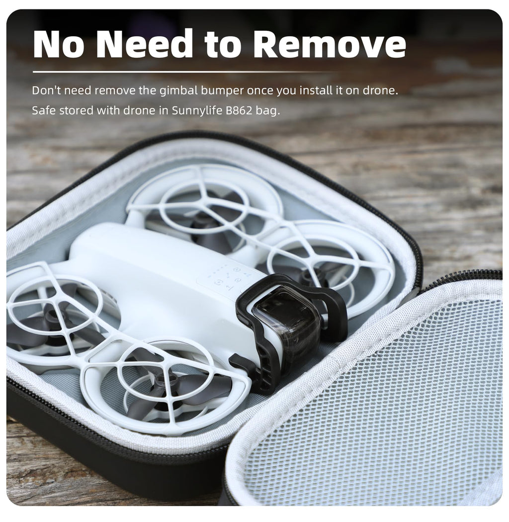 LIBOQIAO Gimbal Bumper for DJI NEO - Quick-Release, Anti-Collision, Full Protection, Black