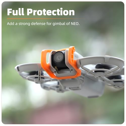 LIBOQIAO Quick-Release Gimbal Bumper for DJI NEO – Orange Anti-Collision Camera Protector